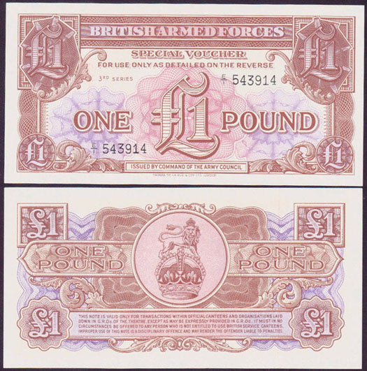 1956 British Armed Forces 1 Pound (Unc) L000398